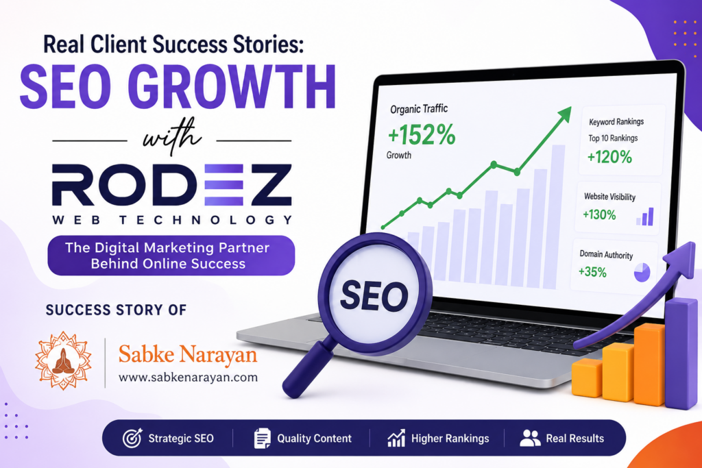 Real Client Success Stories: SEO Growth with Rodez Web Technology – The Journey of Sabke Narayan