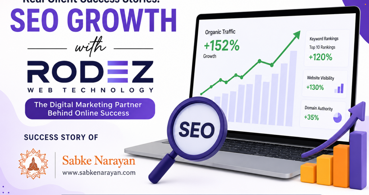 Real Client Success Stories: SEO Growth with Rodez Web Technology – The Journey of Sabke Narayan